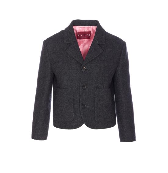 25FW 구찌 클래식 라펠 울 재킷 836720 Z7AXH1168 Grey