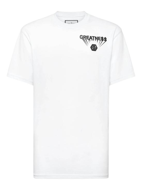 25FW 필립 플레인 반팔 티셔츠 MTK8746 PJY002N01 White