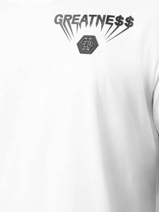 25FW 필립 플레인 반팔 티셔츠 MTK8746 PJY002N01 White - PHILIPP PLEIN