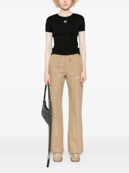 25FW 마린세르 반팔 티셔츠 WTT012ACJER0008 BK99 Black - MARINE SERRE