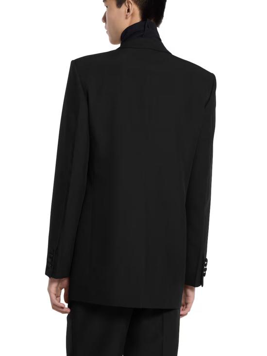 25FW 구찌 더블 브래스트 테크니컬 파나마 자켓 849881Z7AYA 1000 Black - GUCCI