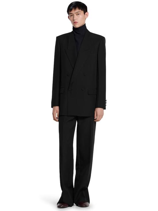 25FW 구찌 더블 브래스트 테크니컬 파나마 자켓 849881Z7AYA 1000 Black - GUCCI