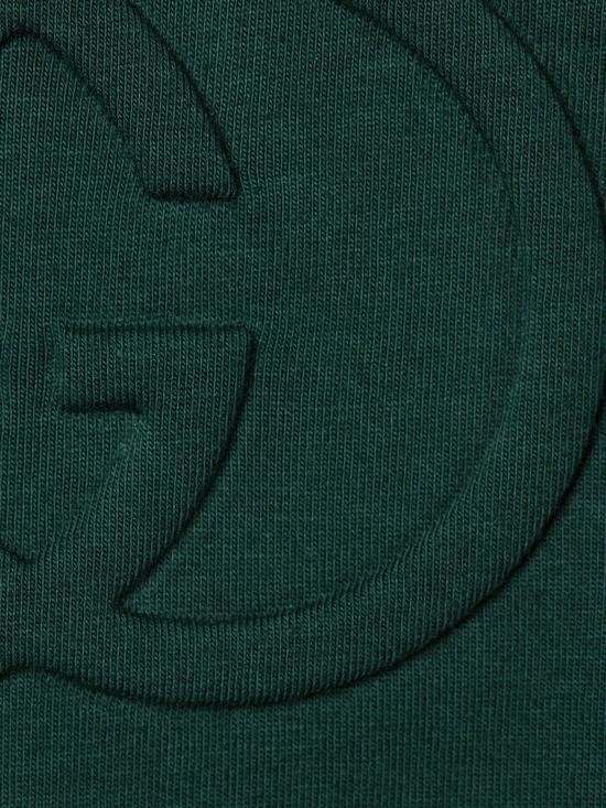 25FW 구찌 자수 코튼 저지 티셔츠 796395XJHKE 3348 Green - GUCCI