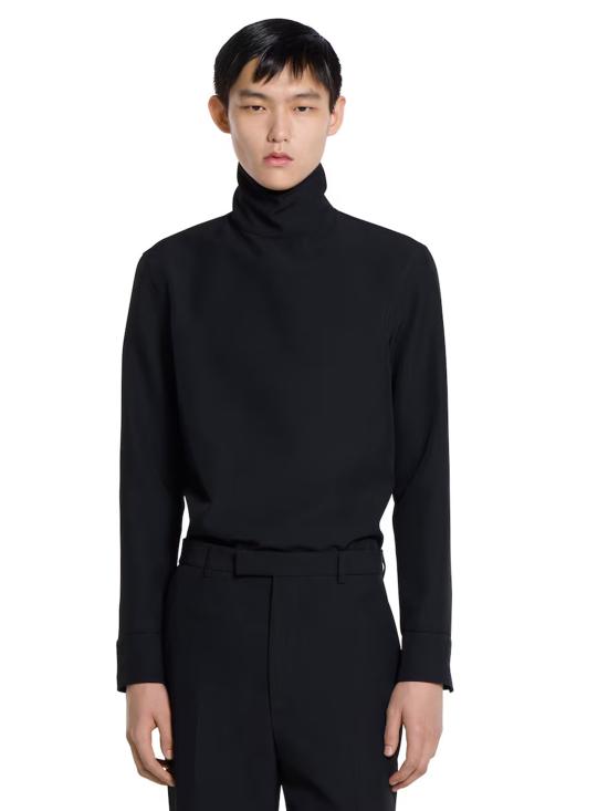 25FW 구찌 테크니컬 파나마 셔츠 850332ZAFKB 1000 Black - GUCCI