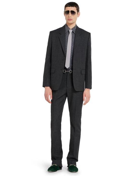 25FW 구찌 울 물리네 팬츠 울 물리네  850333Z7AXC 1016 Grey - GUCCI