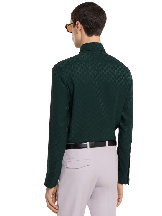 25FW 구찌 실크 자카드 쇼츠 847034ZATF9 3514 Green - GUCCI