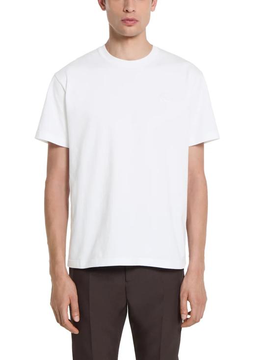 25FW 구찌 자수 코튼 저지 티셔츠 796395XJHKE 9692 White - GUCCI