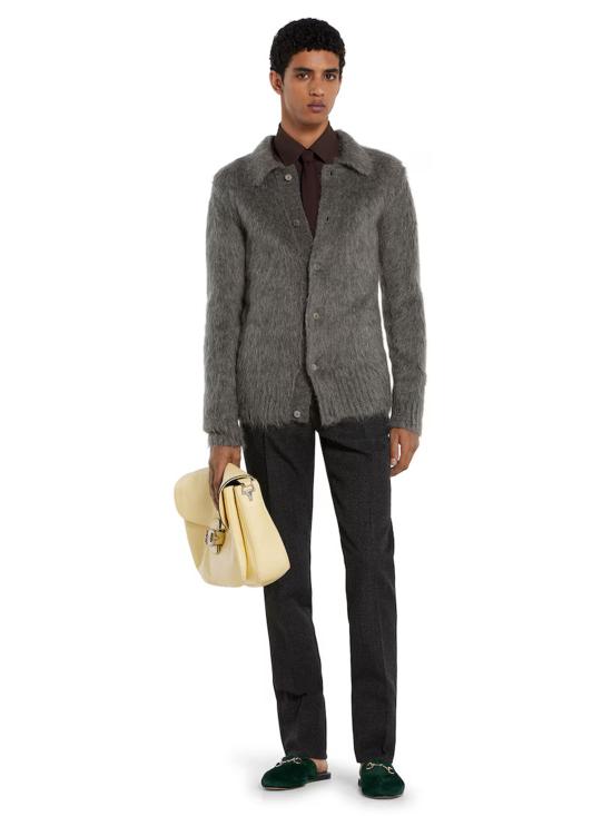 25FW 구찌 홀스빗 디테일 폴리에스터 트윌 셔츠 841624ZAT43 2518 Brown - GUCCI