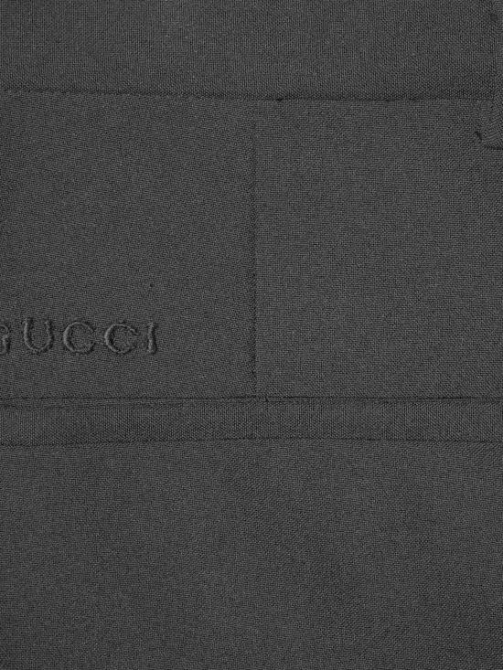 25FW 구찌 실크 트윌 팬츠 실크 트윌  850090Z7AYA 1000 Black - GUCCI