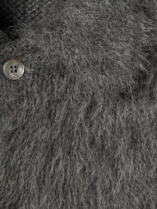 25FW 구찌 브러시드 울 모헤어 가디건 849729XKE7O 1087 Grey - GUCCI