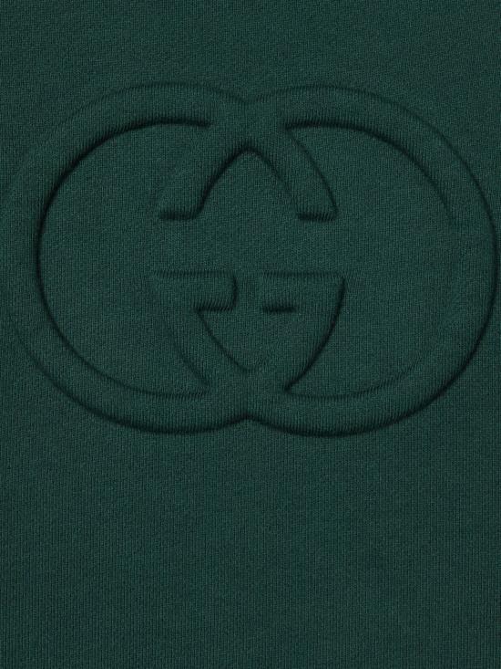 25FW 구찌 브러시드 코튼 저지 스웨트셔츠 848737XJHKI 3348 Verde - GUCCI