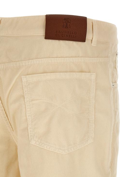 25FW 브루넬로 쿠치넬리 스트레이트 팬츠 Y279DI1780C5797 Beige - BRUNELLO CUCINELLI