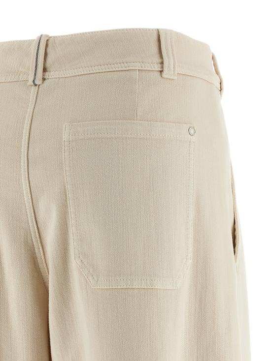 25FW 브루넬로 쿠치넬리 스트레이트 팬츠 MH137P4018C8739 Beige - BRUNELLO CUCINELLI