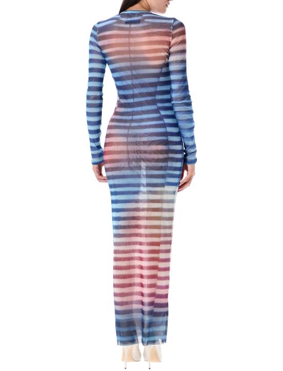 25FW 장 폴 고티에 미디 원피스 DR030M005P 565034 LIGHT BLUE PEACH - JEAN PAUL GAULTIER