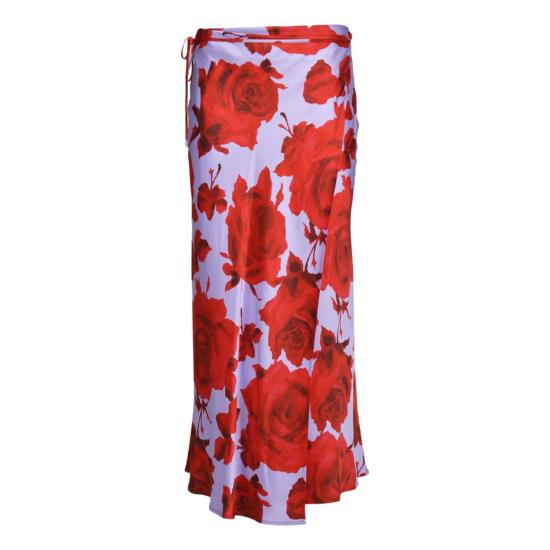 25FW 엠에스지엠 미디 스커트 3942MDD20257853 70 Lilla rosso