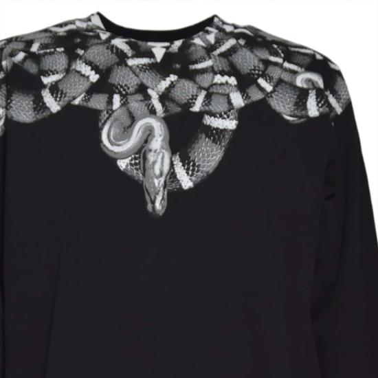 25FW 마르셀로 불론 긴팔 티셔츠 F5CAMASW068 110 Black - MARCELO BURLON