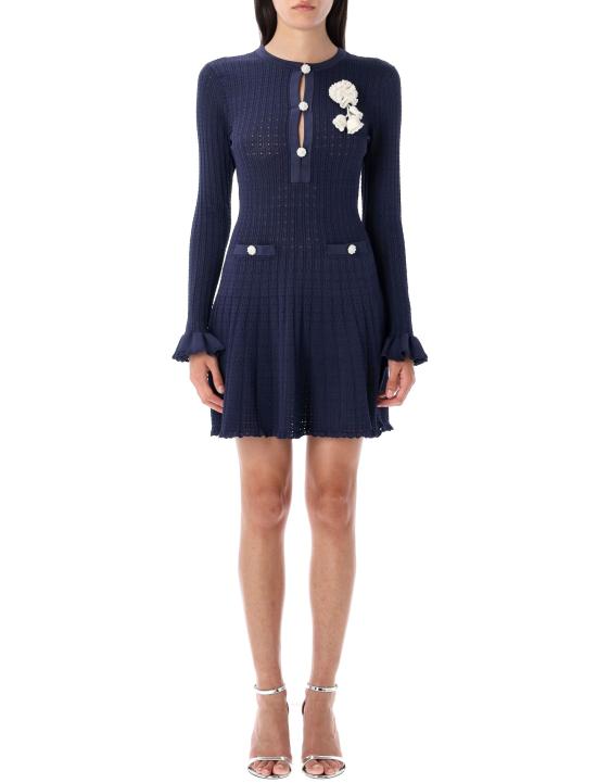 25FW 셀프 포트레이트 미디 원피스 PF25094SBL BLUE