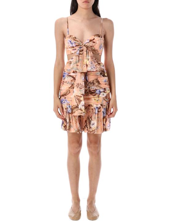 25FW 짐머만 미디 원피스 3492DSS254 PCHMUFL PEACH MULTI FLORAL