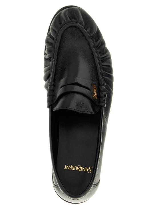 26FW 생로랑 소프트 샤이니 레더 로퍼 818908AA00K1000 Black - SAINT LAURENT