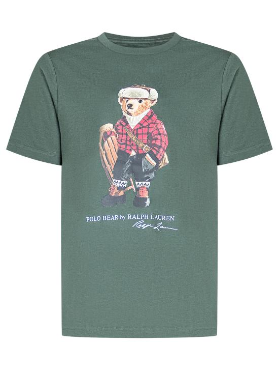 25FW [키즈] 폴로 랄프로렌 티셔츠 323981260 002 BEAR BOTTLE GREEN