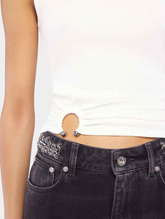 25FW 파코라반 민소매 티셔츠 4FJTE165CO0530P100 White - PACO RABANNE