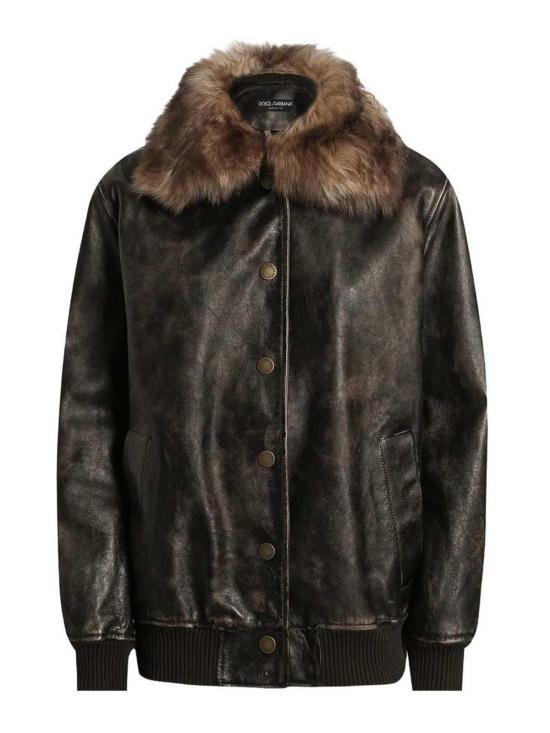  돌체앤가바나 가죽 자켓 F9S70LHULXWM0674 Brown