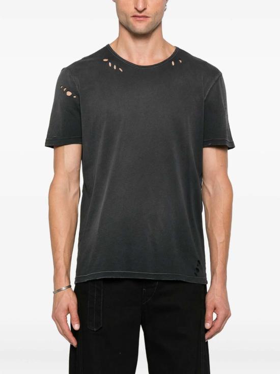 26SS 앤 드뮐미스터 반팔 티셔츠 B0013414FA638098 Black - ANN DEMEULEMEESTER