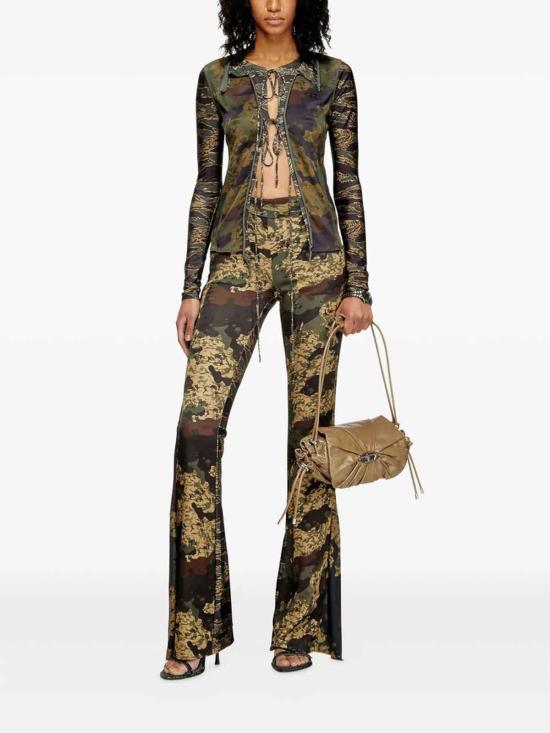  디젤 플레어 팬츠 0NKCZA1851751FA Green - DIESEL