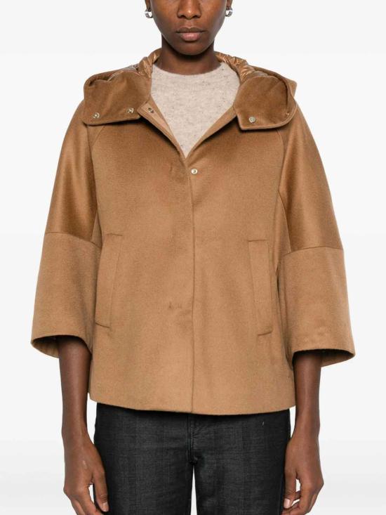  에르노 퓨어 캐시미어 & 울트라라이트 나일론 케이프 38126GI000334D2157 Brown - HERNO