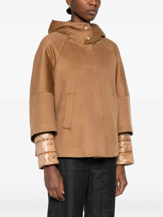  에르노 퓨어 캐시미어 & 울트라라이트 나일론 케이프 38126GI000334D2157 Brown - HERNO