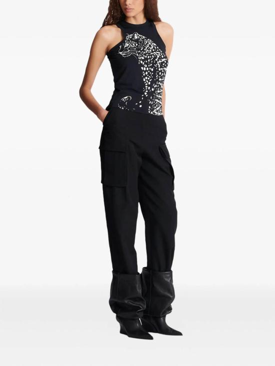  발망 반팔 티셔츠 FF0EB010GF15GF15EAB Black - BALMAIN