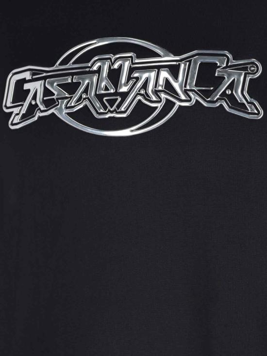 25FW 카사블랑카 긴팔 티셔츠 U AW25 JTP 426 01 M BLACK Black - CASABLANCA