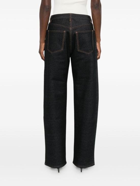 25FW 알라이아 데님 팬츠 AA9P1265K131B 991 Black - ALAIA