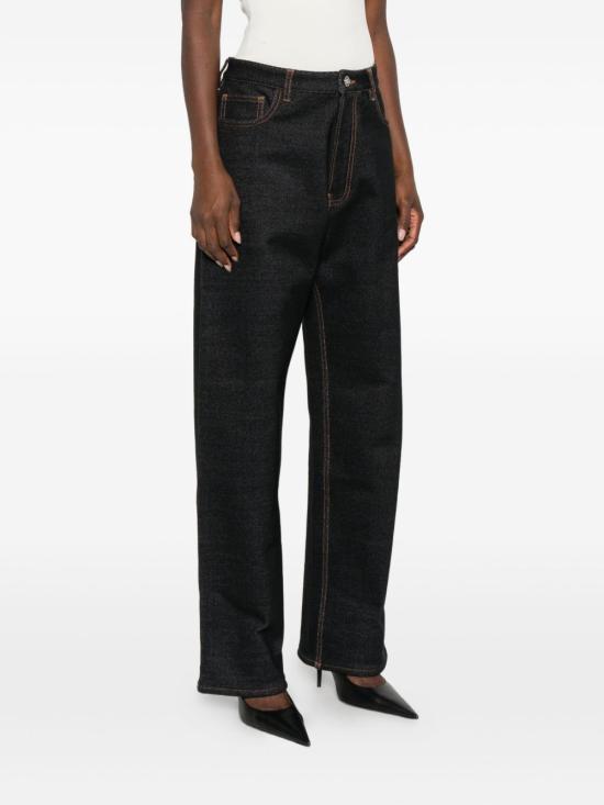 25FW 알라이아 데님 팬츠 AA9P1265K131B 991 Black - ALAIA