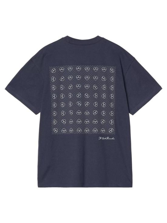  칼하트 WIP 반팔 티셔츠 I034655 981XX BLUE WHITE DOM - CARHARTT WIP