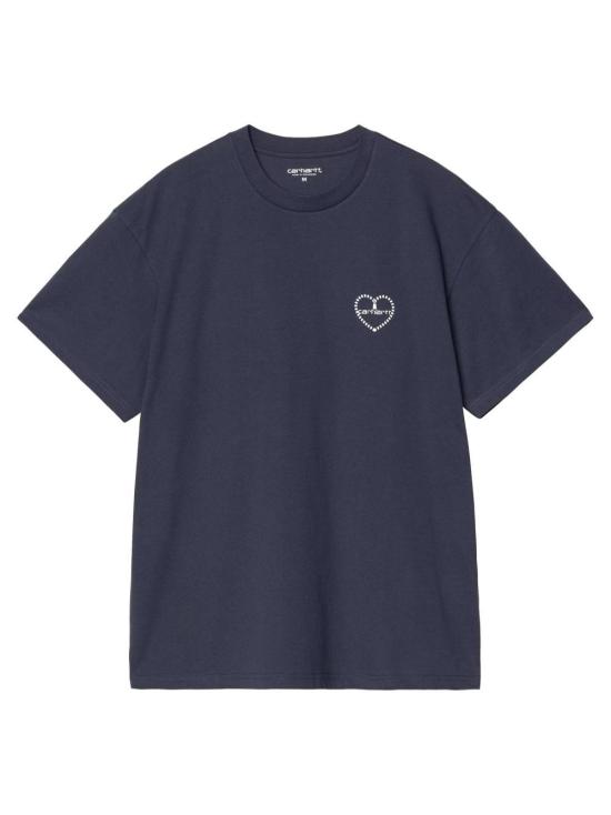  칼하트 WIP 반팔 티셔츠 I034655 981XX BLUE WHITE DOM