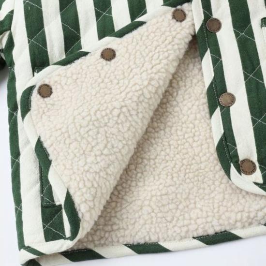  [키즈] Rylee + Cru LLC 자켓 키즈  퀼팅 겨울 코트 그린 스트라이프 - OTHER BRANDS