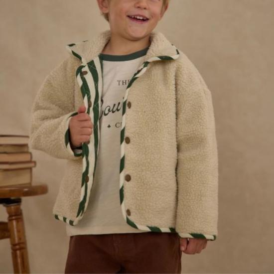  [키즈] Rylee + Cru LLC 자켓 키즈  퀼팅 겨울 코트 그린 스트라이프 - OTHER BRANDS