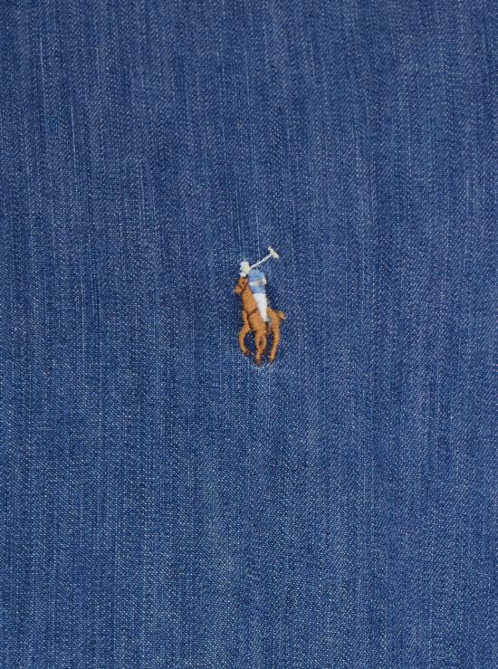 25FW 폴로 랄프로렌 포니로고 자수 데님 셔츠 710792043001 Blu - POLO RALPH LAUREN