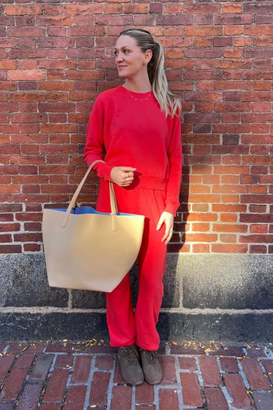  더 그레이트 스트레이트 팬츠 플리스 스포츠 스웨트팬츠 - THE GREAT