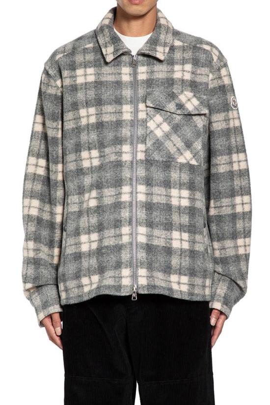 25FW 몽클레어 가죽 자켓 2F0001989B55F09 WHITEGRAY DOM