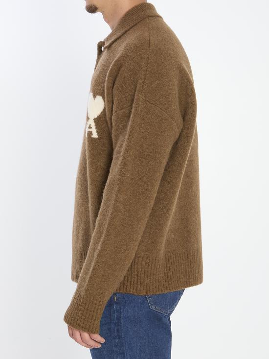 25FW 아미 스웨터 UPL408KN0135217 BROWN DOM - AMI