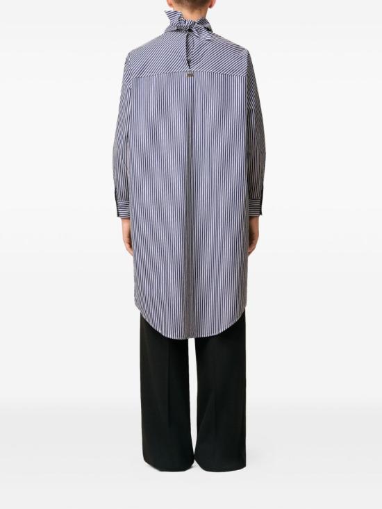 25FW 아미 미디 원피스 UDR629CO01334901 BLUE WHITE BLACK DOM - AMI