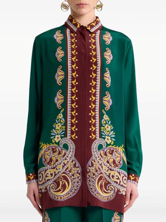 25FW 에트로 셔츠 WRIA0029 AKD21X0897 Green - ETRO