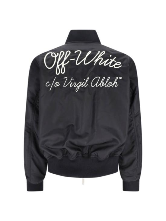 25FW 오프화이트 봄버 자켓 OMEH05EC99FAB0021001 Black - OFF WHITE