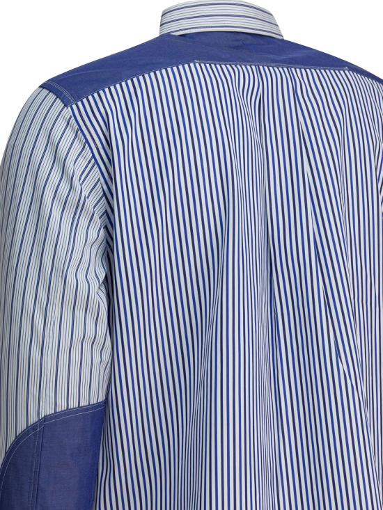 25FW 와타나베 준야 긴팔 셔츠 WP B015 W251 WH NV X WH BLU Light blue - JUNYA WATANABE