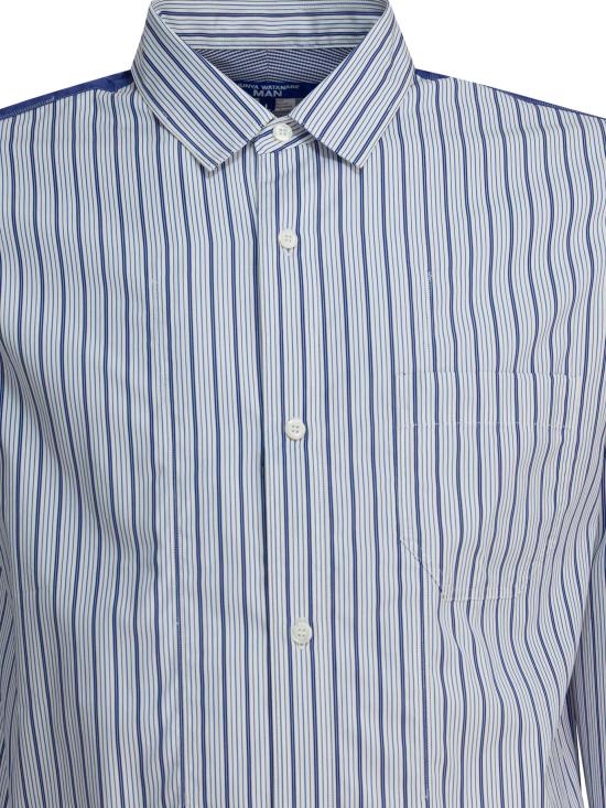 25FW 와타나베 준야 긴팔 셔츠 WP B015 W251 WH NV X WH BLU Light blue - JUNYA WATANABE