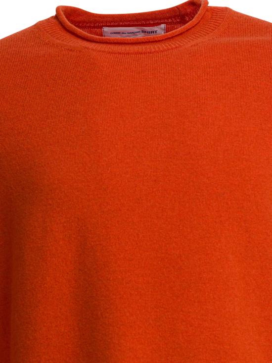 25FW 꼼데가르송 라운드 넥 울 스웨터 FP N007 W255 ORANGE - COMME DES GARCONS