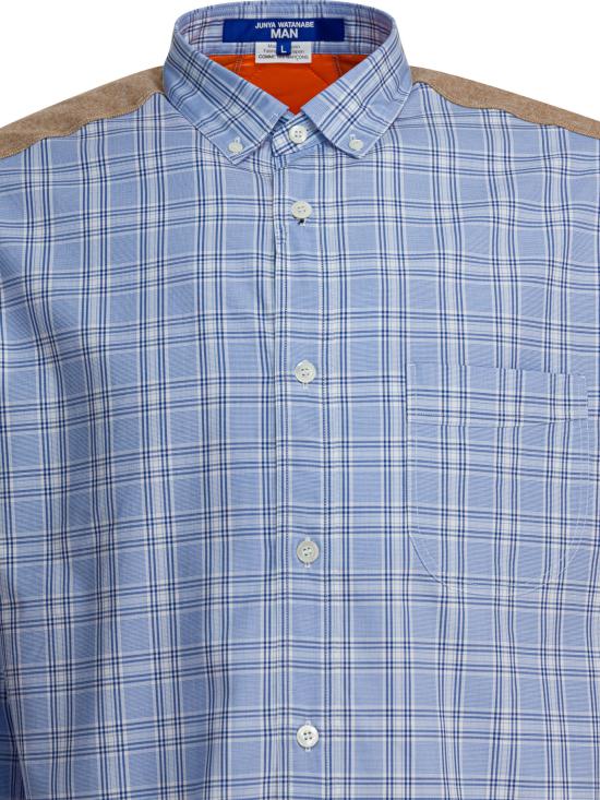 25FW 와타나베 준야 긴팔 셔츠 WP B012 W251 SAX NV WH X OR Light blue - JUNYA WATANABE