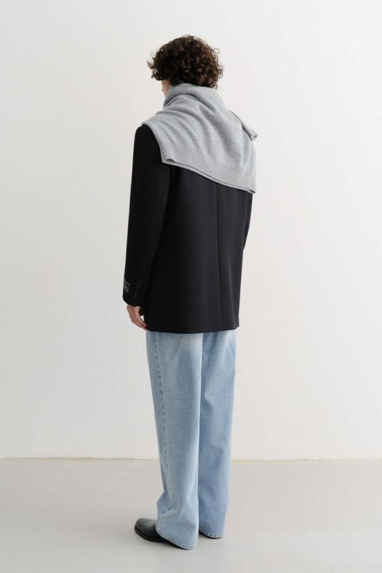  던스트 수트 자켓 Dunst 유니섹스 오버사이즈 울 블레이저 블랙 - DUNST